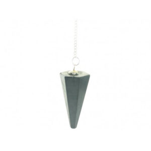 Shungite Faceted Cone Pendulum