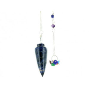 Sodalite Round Cone Chakra Bracelet Pendulum