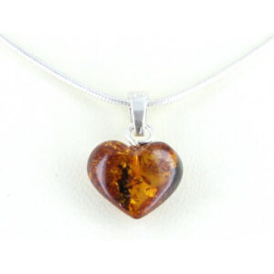 Amber Heart Pendant