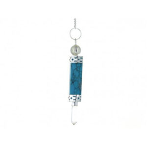 Howlite, Blue (Turquenite) Indian Wand Pendulum
