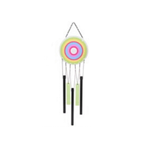 GREEN MULTI CIRCLE WINDCHIME