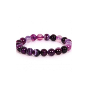 PURPLE AGATE 8MM GRADE (A) NATURAL ROUND BEADS