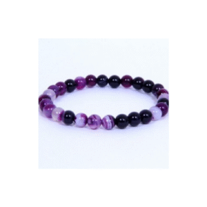 PURPLE AGATE 6MM GRADE (A) NATURAL ROUND BEADS