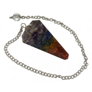 Chakra Organite Faceted Pendulum