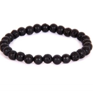 LAVA 6MM GRADE (A) NATURAL ROUND BEADS