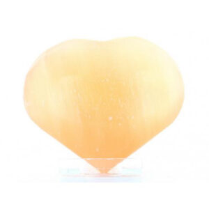 Selenite, Orange Heart - Large