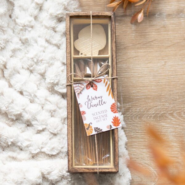 AUTUMN ACORN WARM VANILLA INCENSE GIFT SET - Image 1
