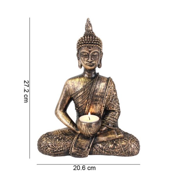 SITTING THAI BUDDHA TEALIGHT HOLDER - Image 2