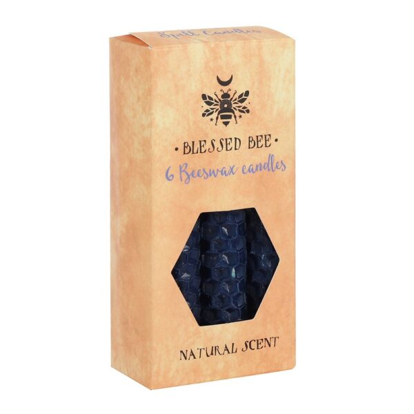 PACK OF 6 BLUE BEESWAX SPELL CANDLES - Image 1