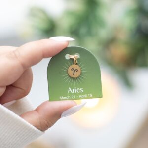 ARIES GOLD TONE ZODIAC SIGN CHARM
