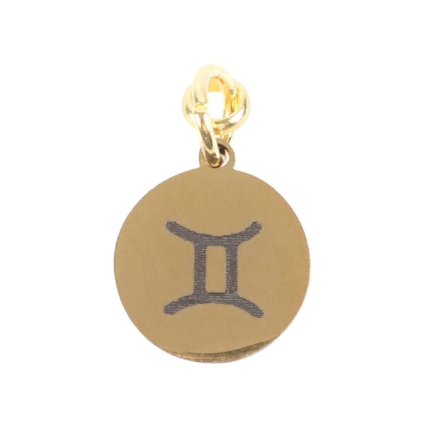 GEMINI GOLD TONE ZODIAC SIGN CHARM - Image 3
