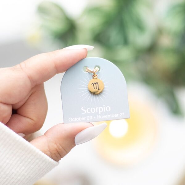 SCORPIO GOLD TONE ZODIAC SIGN CHARM - Image 1
