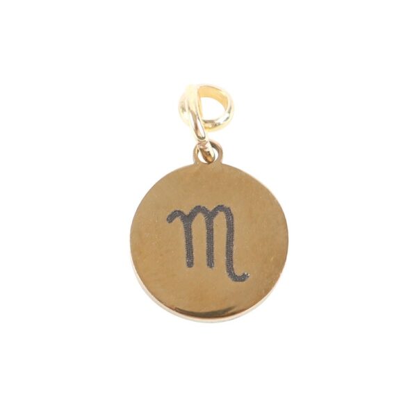 SCORPIO GOLD TONE ZODIAC SIGN CHARM - Image 3