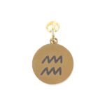 AQUARIUS GOLD TONE ZODIAC SIGN CHARM - Image 3