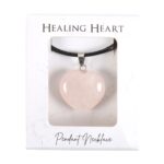 ROSE QUARTZ HEALING CRYSTAL HEART NECKLACE - Image 3