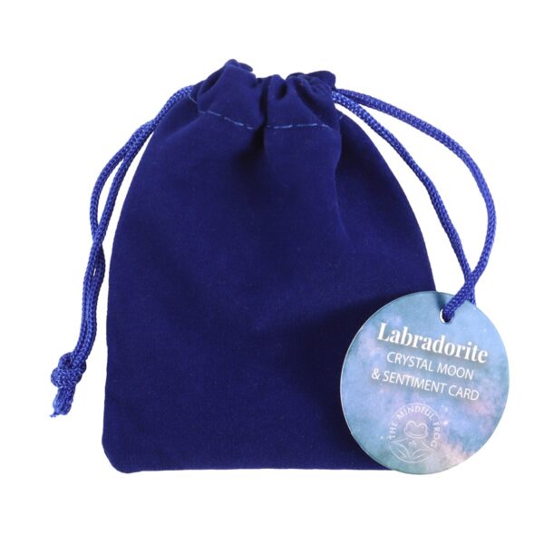 LOVE YOU TO THE MOON LABRADORITE CRYSTAL MOON IN A BAG - Image 5