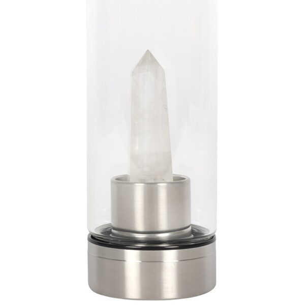 CLEAR QUARTZ ENERGISING GLASS WATER BOTTLE - Image 3