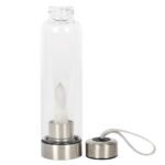 CLEAR QUARTZ ENERGISING GLASS WATER BOTTLE - Image 2