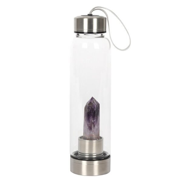 AMETHYST CALMING GLASS WATER BOTTLE - Image 1