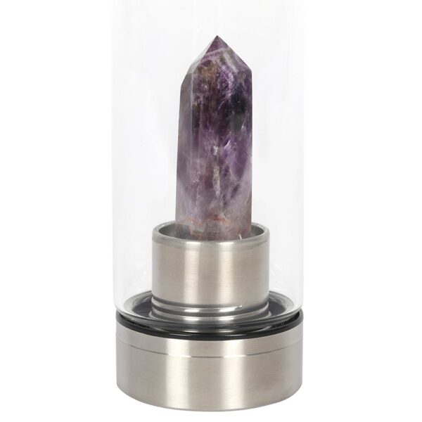AMETHYST CALMING GLASS WATER BOTTLE - Image 3