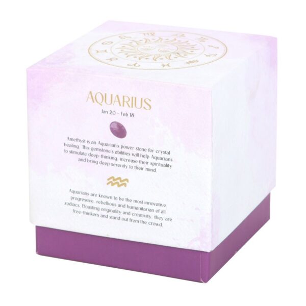 AQUARIUS BERGAMOT & MANDARIN GEMSTONE ZODIAC CANDLE - Image 5
