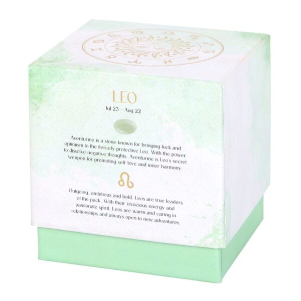 LEO ORANGE & BERGAMOT GEMSTONE ZODIAC CANDLE - Image 4