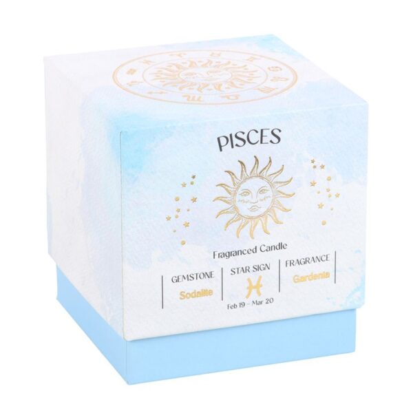 PISCES GARDENIA GEMSTONE ZODIAC CANDLE - Image 4