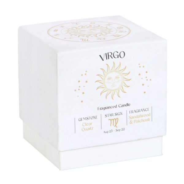 VIRGO SANDALWOOD & PATCHOULI GEMSTONE ZODIAC CANDLE - Image 3