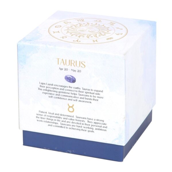 TAURUS AMBER & VANILLA GEMSTONE ZODIAC CANDLE - Image 4