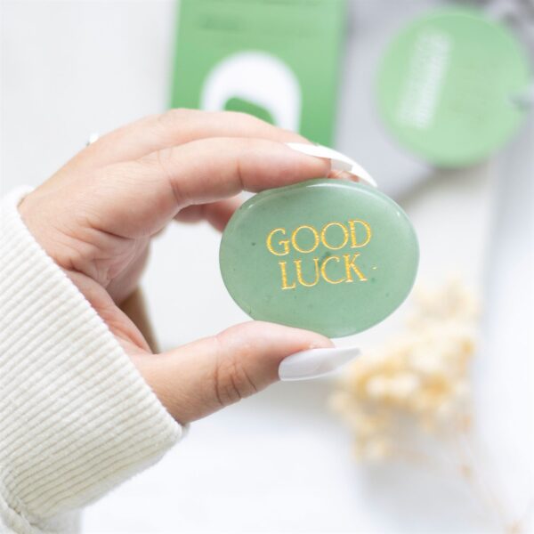 GOOD LUCK AVENTURINE CRYSTAL PALM STONE - Image 3