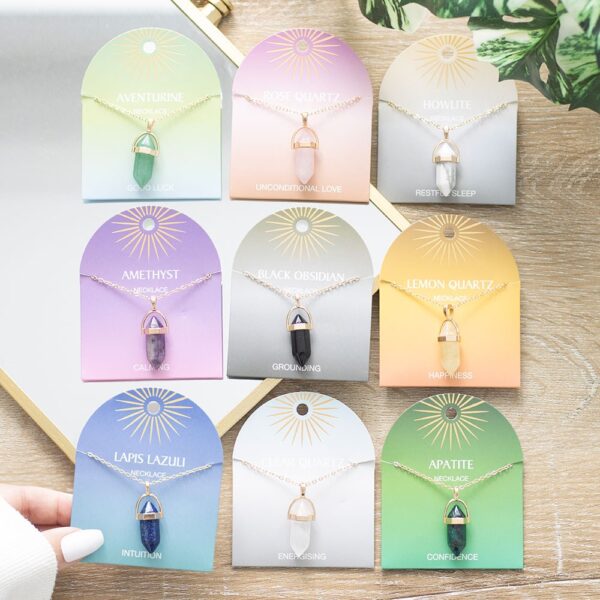 HOWLITE CRYSTAL PENDANT NECKLACE - Image 5
