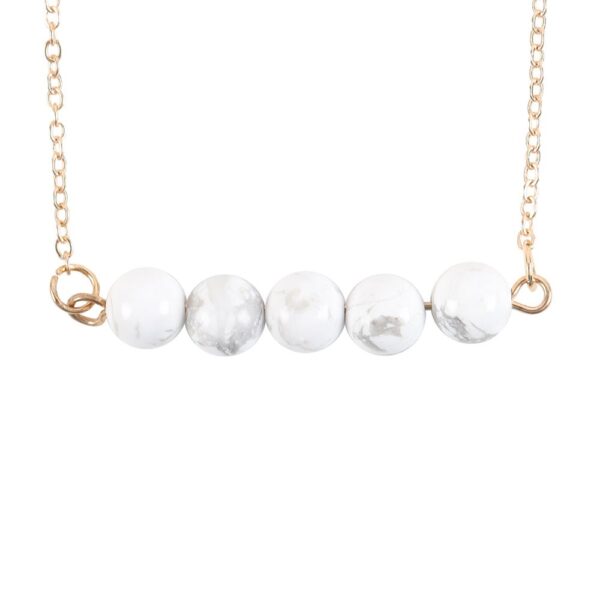 HOWLITE CRYSTAL BEADED CHAIN BRACELET - Image 4