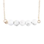HOWLITE CRYSTAL BEADED CHAIN BRACELET - Image 4