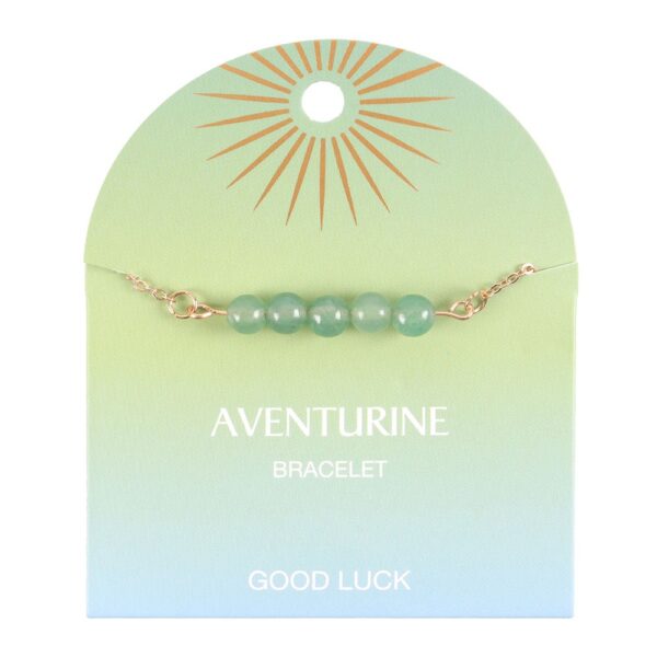 AVENTURINE CRYSTAL BEADED CHAIN BRACELET - Image 2