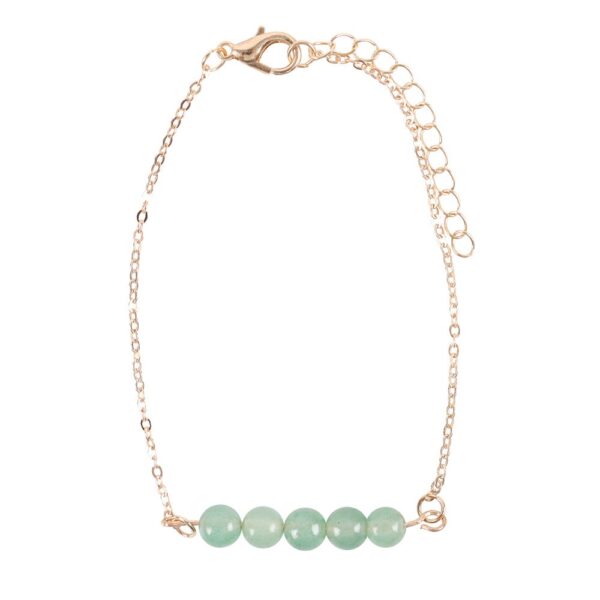 AVENTURINE CRYSTAL BEADED CHAIN BRACELET - Image 4