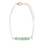 AVENTURINE CRYSTAL BEADED CHAIN BRACELET - Image 4