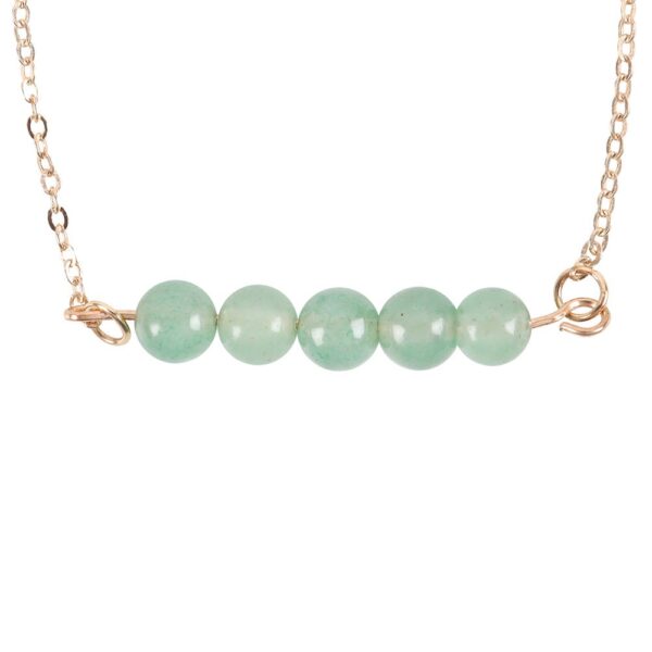AVENTURINE CRYSTAL BEADED CHAIN BRACELET - Image 4