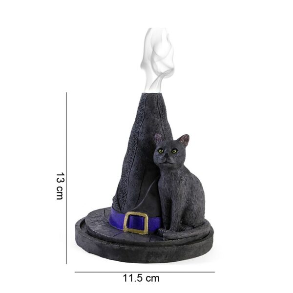 WITCH HAT WITH CAT INCENSE CONE HOLDER - Image 3