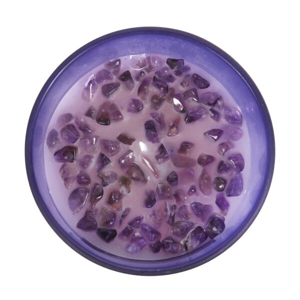 THIRD EYE CHAKRA LAVENDER CRYSTAL CHIP CANDLE - Image 2