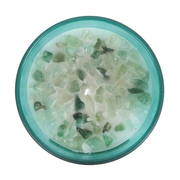 HEART CHAKRA MINT CRYSTAL CHIP CANDLE - Image 2