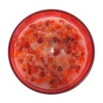 ROOT CHAKRA STRAWBERRY CRYSTAL CHIP CANDLE - Image 2