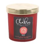 ROOT CHAKRA STRAWBERRY CRYSTAL CHIP CANDLE - Image 3