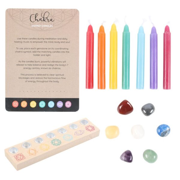 CHAKRA ENERGY CANDLE AND CRYSTAL GIFT SET - Image 3