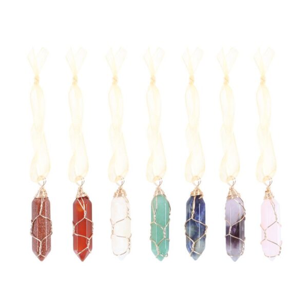 SET OF 7 HANGING CRYSTAL TREE DECORATIONS - Image 4