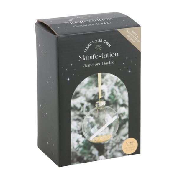 CITRINE MANIFESTATION GLASS CHRISTMAS BAUBLE KIT - Image 5