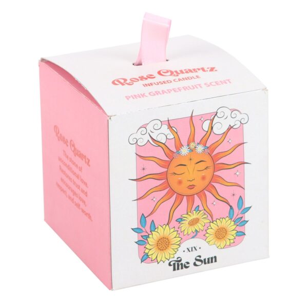 THE SUN ROSE QUARTZ CRYSTAL CHIP CANDLE - Image 5