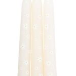 SET OF 3 CARROT PATCH DAISY TAPER CANDLES - Image 5