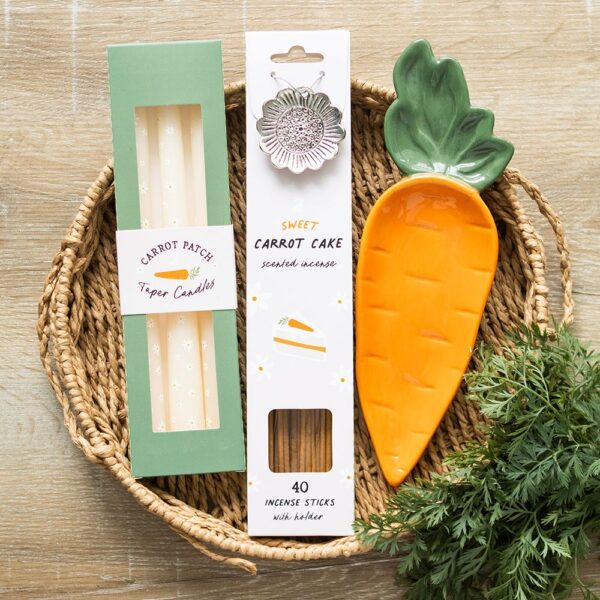 SET OF 3 CARROT PATCH DAISY TAPER CANDLES - Image 6