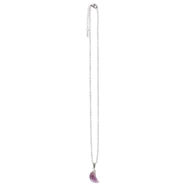 AMETHYST CRYSTAL MOON NECKLACE ON GREETING CARD - Image 4