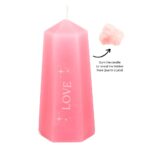 LOVE CRYSTAL CANDLE WITH ROUGH ROSE QUARTZ - Image 2